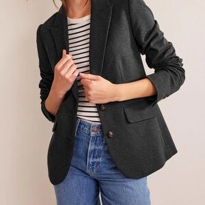 Boden Marylebone Ponte Charcoal Blazer Jacket
